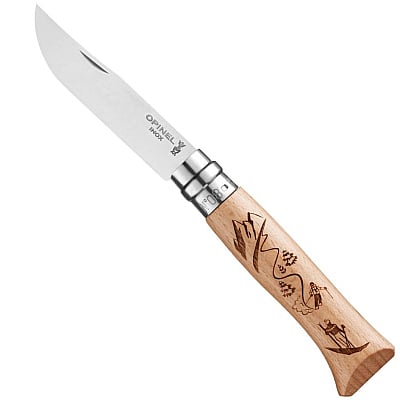Opinel Zakmes no. 8 Eikenhout Roestvrij Alpine Skiing