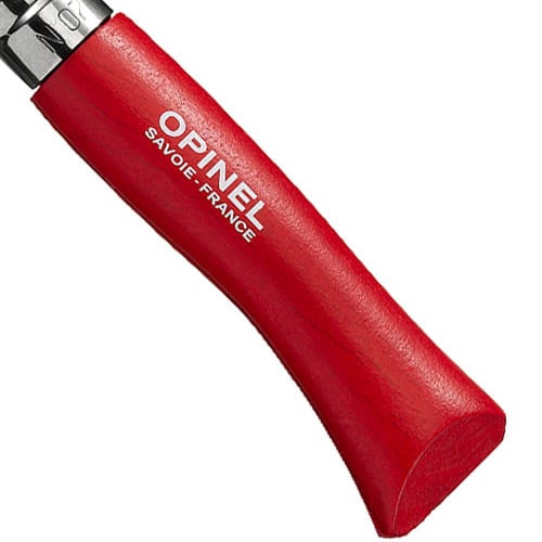 opinel zakmes afgerond no. 7 roestvrij rood