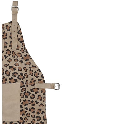 Dugros Lederschürze mit Tigerdruck Beige