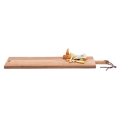 puur hout serveerplank teakhout met handvat (69 x 20 cm)
