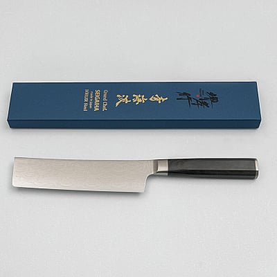 Sakai Takayuki Grand Chef Seigaiha Damascus Nakiri 16 cm