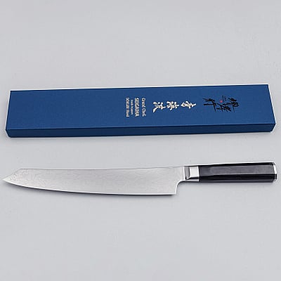 Sakai Takayuki Grand Chef Seigaiha Damascus Ktip Sujihiki 25 cm