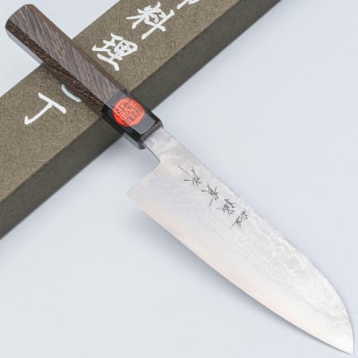 Shigeki Tanaka Aogami 2 Damascus Santoku 16.5 cm