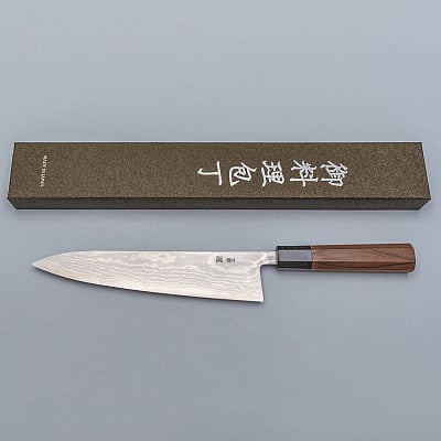 Shigeki Tanaka Ginsan Damast Walnut Gyuto 24 cm