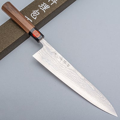 Shigeki Tanaka Ginsan Damast Walnut Gyuto 24 cm