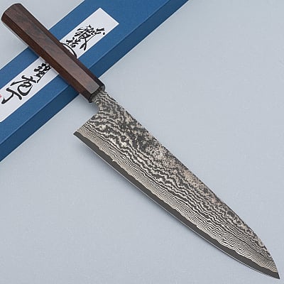 Shigeki Tanaka SG2 Damascus Ebony Gyuto 24 cm