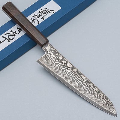 Shigeki Tanaka SG2 Damascus Ebony Gyuto 18 cm