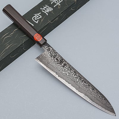 Shigeki Tanaka SG2 Damascus Ebony Gyuto 21 cm