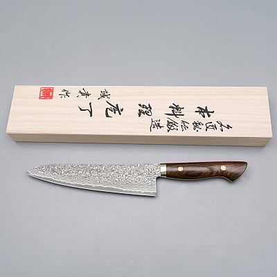Shigeki Tanaka SG2 Damascus Ironwood Gyuto 21 cm