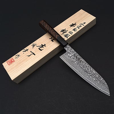 Shigeki Tanaka SG2 Damascus Santoku 16.5 cm