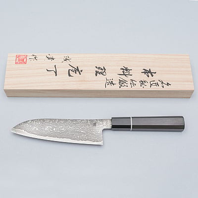 Shigeki Tanaka SG2 Damascus Santoku 16.5 cm