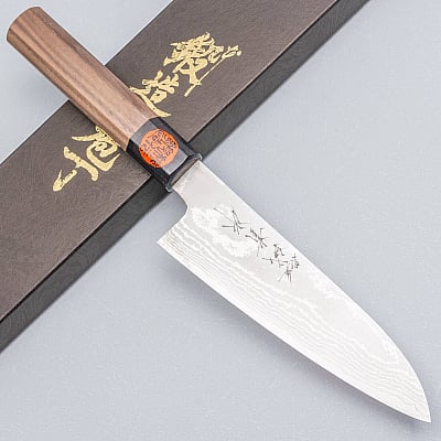 Shigeki Tanaka VG10 Damascus Santoku 14.5 cm