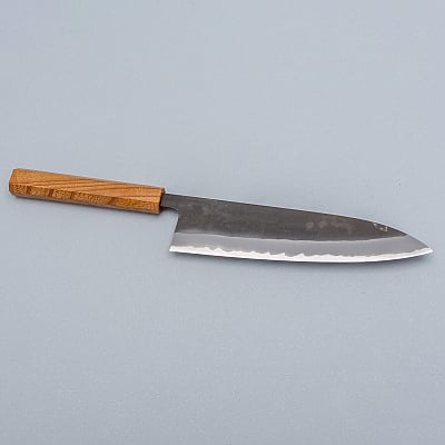 Shiro Kamo Aogami Super Kurouchi Zelkova Gyuto 21 cm