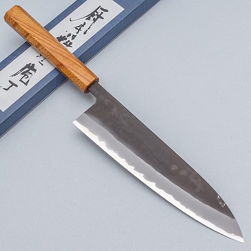 Shiro Kamo Aogami Super Kurouchi Zelkova Gyuto 21 cm