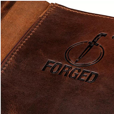 Forged Leather Knife Folder Brown 11 Pockets