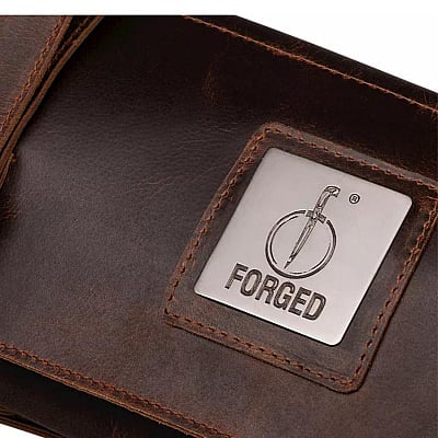 Forged Leather Knife Folder Brown 11 Pockets