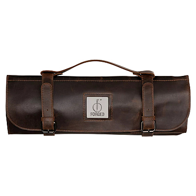 Forged Leather Knife Folder Brown 11 Pockets