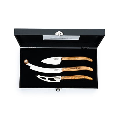 Laguiole Style de Vie Cheese Knives Set Olivewood V2