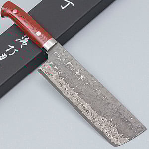 Takeshi Saji VG10 Cross Tsuchime Kurouchi Nakiri 17 cm
