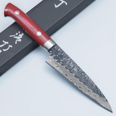 Takeshi Saji VG10 Cross Tsuchime Kurouchi Petty 13 cm