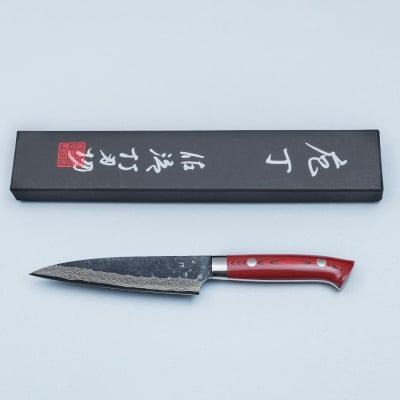 Takeshi Saji VG10 Cross Tsuchime Kurouchi Petty 13 cm