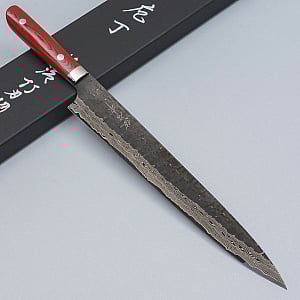 Takeshi Saji VG10 Cross Tsuchime Kurouchi Sujihiki 27 cm