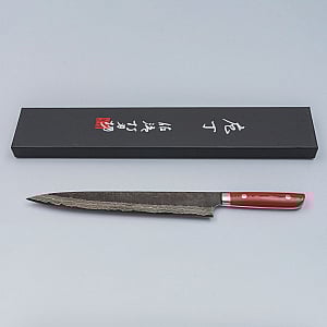 Takeshi Saji VG10 Cross Tsuchime Kurouchi Sujihiki 27 cm