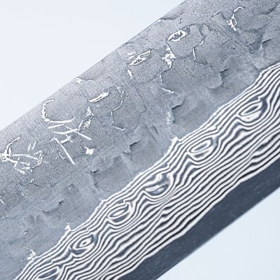 Takeshi Saji VG10 Cross Tsuchime Kurouchi Pinecone Gyuto 24 cm