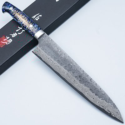 Takeshi Saji VG10 Cross Tsuchime Kurouchi Pinecone Gyuto 24 cm