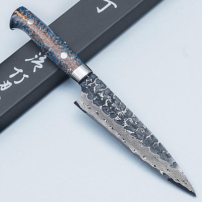Takeshi Saji VG10 Cross Tsuchime Kurouchi Pinecone Petty 15 cm