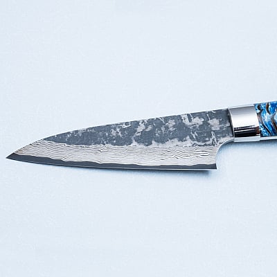 Takeshi Saji VG10 Cross Tsuchime Kurouchi Pinecone Petty 9 cm