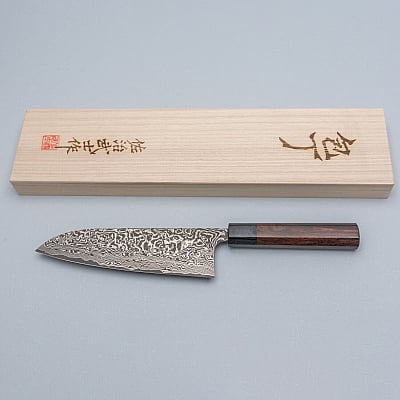 Takeshi Saji SG2 Nickel Damast Santoku 18  cm 