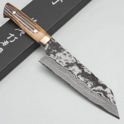 Takeshi Saji VG10 Nickel Damast Staghorn Bunka 17 cm