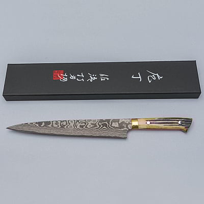Takeshi Saji VG10 Nickel Damast Staghorn Sujihiki 24 cm