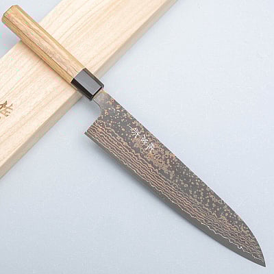 Takeshi Saji Rainbow Nickel VG10 Oak Gyuto 24 cm