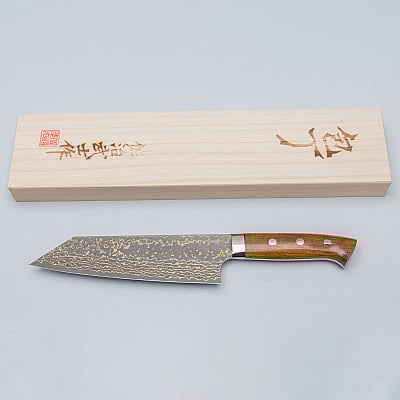 Takeshi Saji VG10 Rainbow Ironwood Bunka