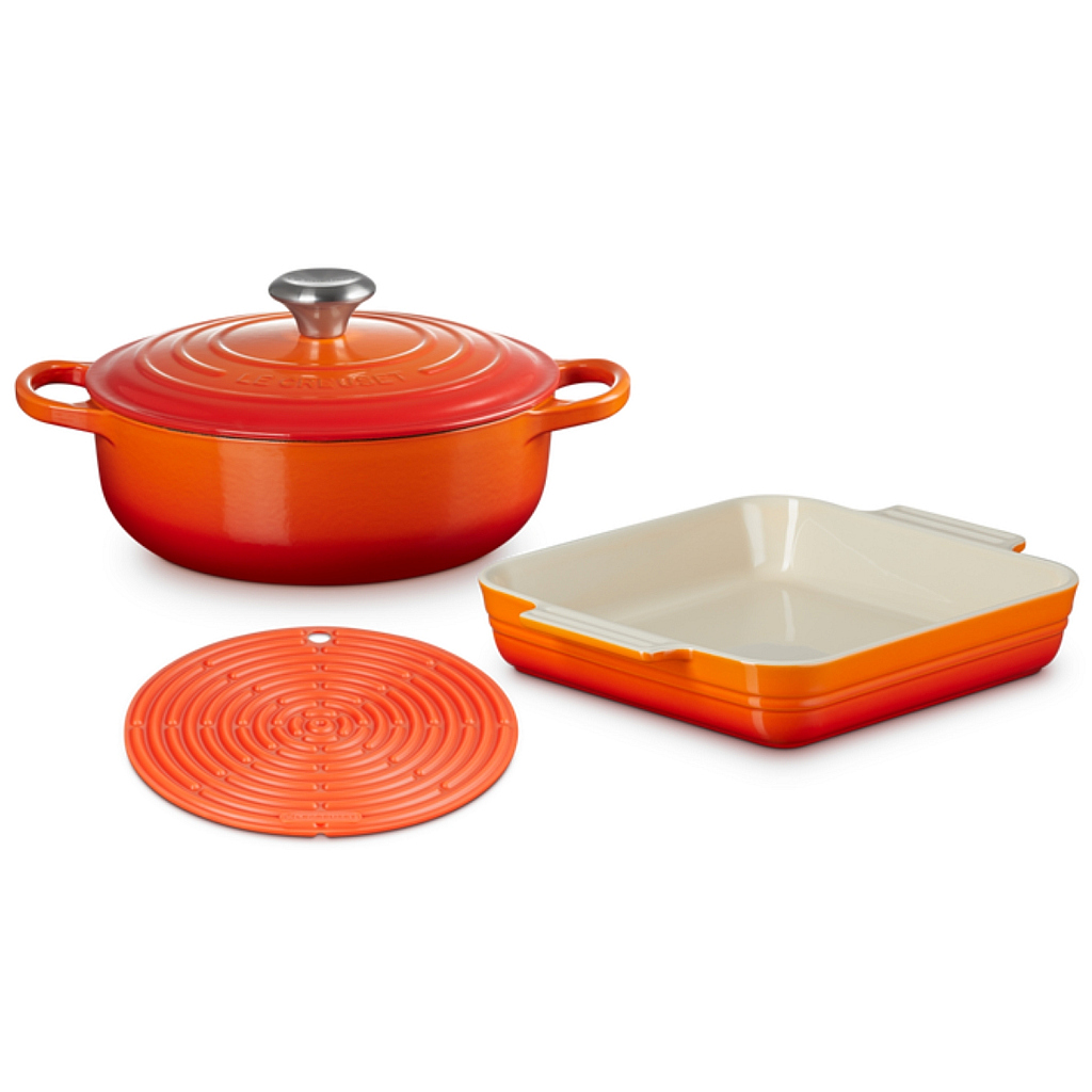 Le Creuset Cast Iron Pot Stand Orange キッチン収納・ラック Le