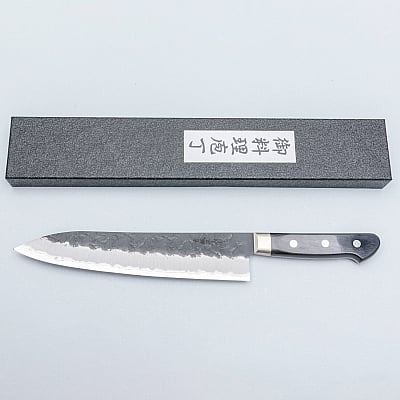 Tsunehisa Aogami Super Nashiji Kurouchi Western Black Gyuto 21 cm