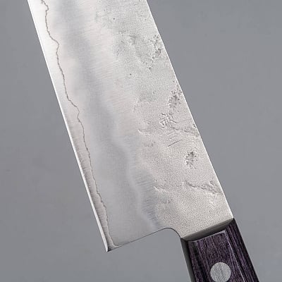 Tsunehisa Ginsan Nashiji Purple Santoku 17 cm