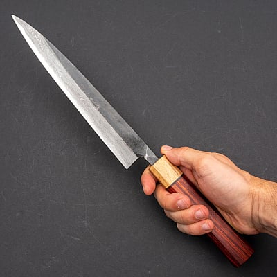 Tsutomu Kajiwara Damascus Sujihiki 24 cm