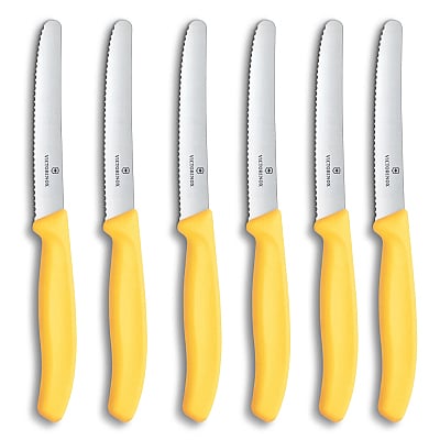 Victorinox Table Cutlery Knife Set Yellow (6 pieces)
