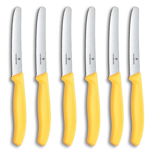 Victorinox Table Cutlery Knife Set Yellow (6 pieces)