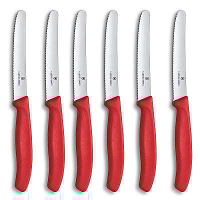 Victorinox Table Cutlery Carving Knife Red Set (6 pieces)