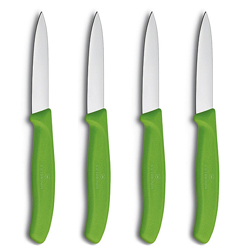 Victorinox Gemüse und Obstmesser 8 cm Grün (4 Stück)