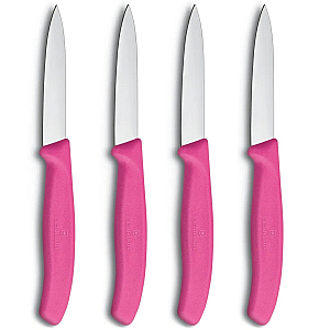 Victorinox Gemüse und Obstmesser 8 cm Rosa (4 Stück) Victorinox Gemüse und Obstmesser 8 cm Rosa (4 Stück)