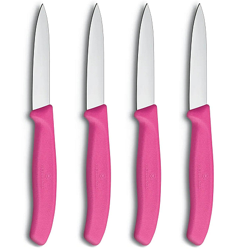 Victorinox Gemüse und Obstmesser 8 cm Rosa (4 Stück)
