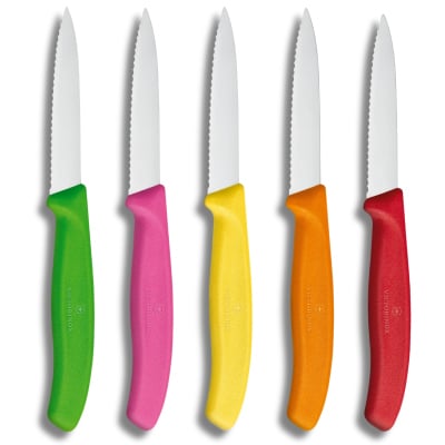 Victorinox Gezahntes Obst- und Gemüsemesser-Set Verschiedene Farben (5 Teile)