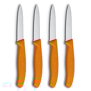 Victorinox Serrated Vegetable and Fruit Knife Set Orange (4 pieces) Victorinox Serrated Vegetable and Fruit Knife Set Orange (4 pieces)