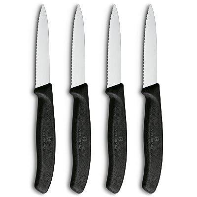 Victorinox Vegetable and fruit knife Serrated 8 cm Black (4 pieces)