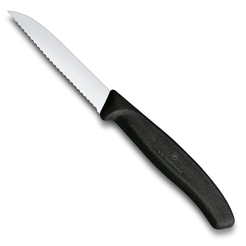 Victorinox Gemüsemesser Gezahnt 8 cm Schwarz
